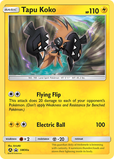 Carta Tapu Koko SM30a/248 do set SM Black Star Promos — Pokémon TCG | Bynx