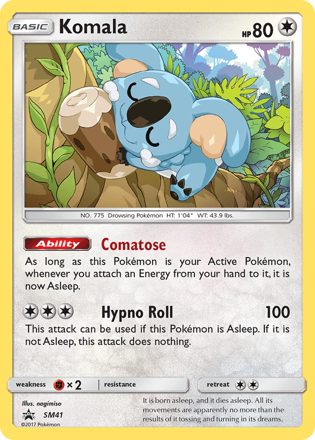 Carta Komala SM41/248 do set SM Black Star Promos — Pokémon TCG | Bynx