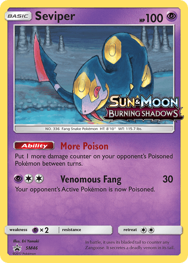 Carta Seviper SM46/248 do set SM Black Star Promos — Pokémon TCG | Bynx