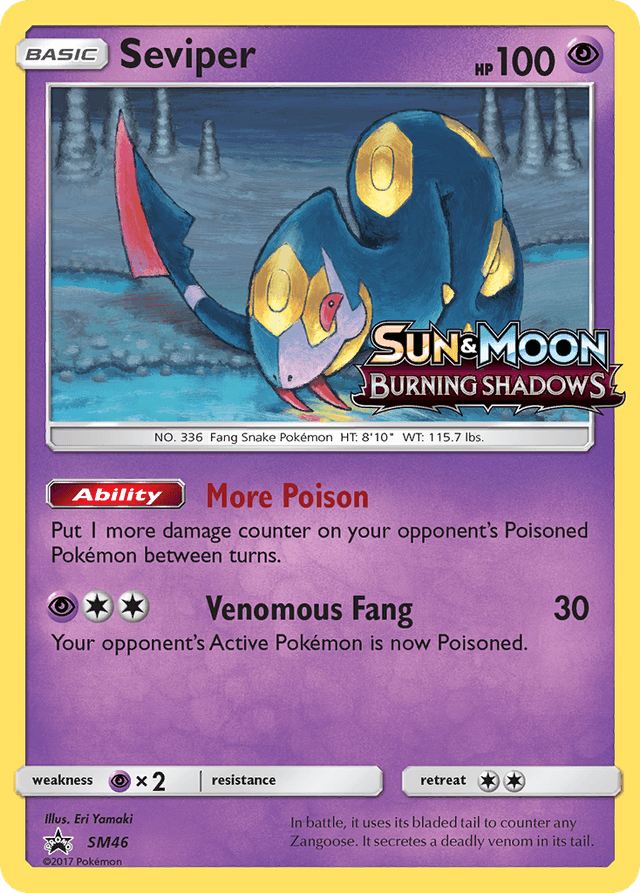 Carta Seviper SM46/248 do set SM Black Star Promos — Pokémon TCG | Bynx