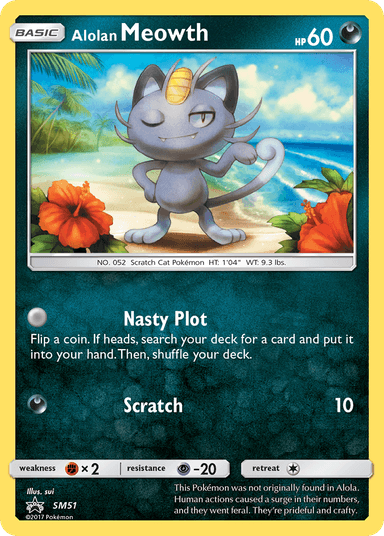 Carta Alolan Meowth SM51/248 do set SM Black Star Promos — Pokémon TCG | Bynx