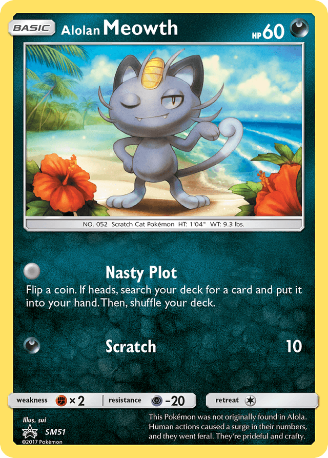 Carta Alolan Meowth SM51/248 do set SM Black Star Promos — Pokémon TCG | Bynx