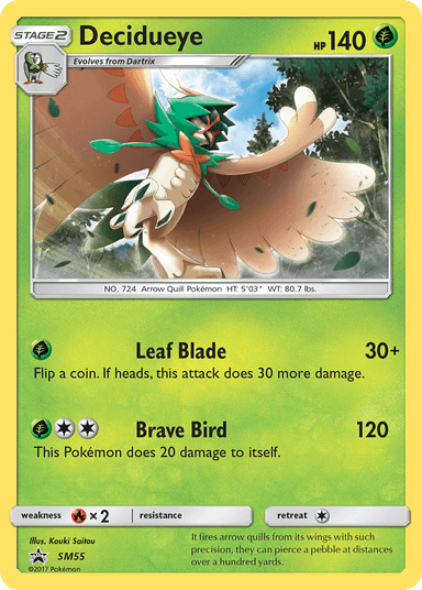 Carta Decidueye SM55/248 do set SM Black Star Promos — Pokémon TCG | Bynx