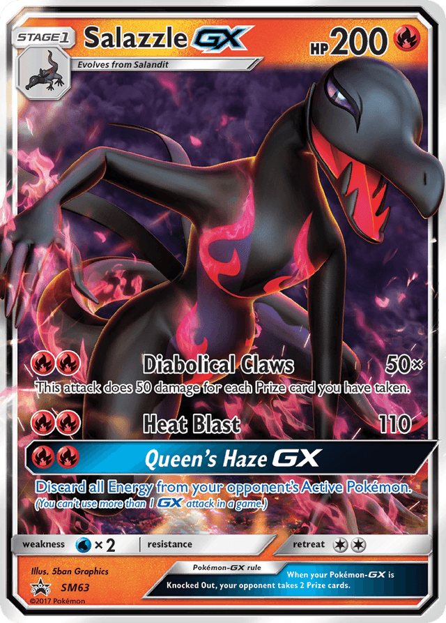 Carta Salazzle-GX SM63/248 do set SM Black Star Promos — Pokémon TCG | Bynx