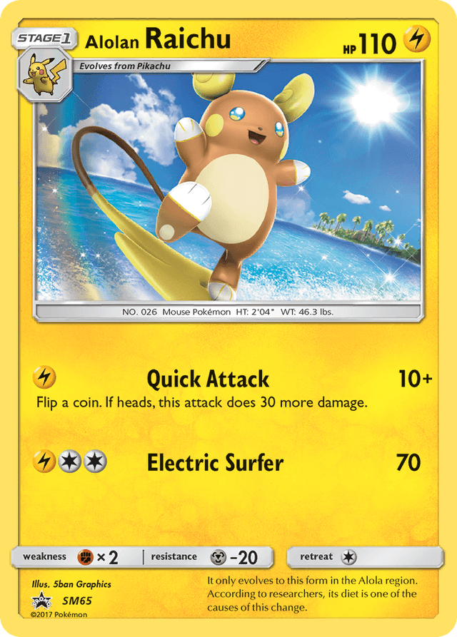 Carta Alolan Raichu SM65/248 do set SM Black Star Promos — Pokémon TCG | Bynx