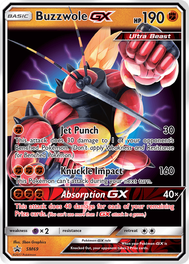 Carta Buzzwole-GX SM69/248 do set SM Black Star Promos — Pokémon TCG | Bynx