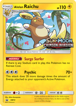 Alolan Raichu SM72 — SM Black Star Promos