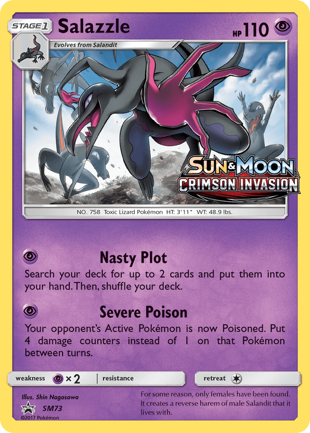 Carta Salazzle SM73/248 do set SM Black Star Promos — Pokémon TCG | Bynx
