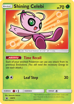 Shining Celebi SM79 — SM Black Star Promos