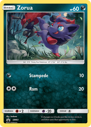 Carta Zorua SM83/248 do set SM Black Star Promos — Pokémon TCG | Bynx