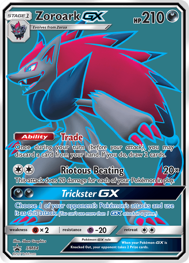 Carta Zoroark-GX SM84/248 do set SM Black Star Promos — Pokémon TCG | Bynx