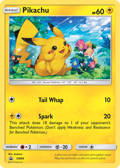 Pikachu SM86 — SM Black Star Promos