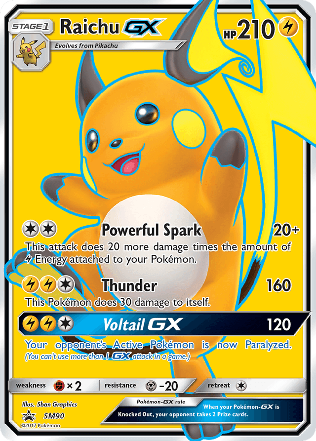 Carta Raichu-GX SM90/248 do set SM Black Star Promos — Pokémon TCG | Bynx