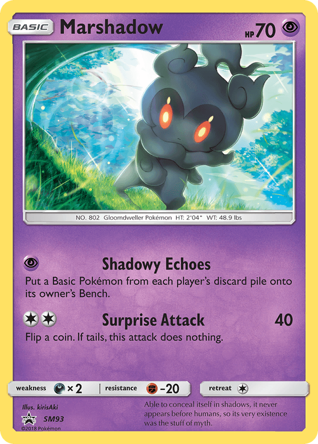 Carta Marshadow SM93/248 do set SM Black Star Promos — Pokémon TCG | Bynx