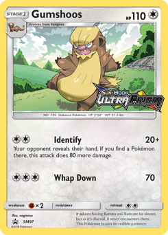 Carta Gumshoos SM97 do set SM Black Star Promos — Pokémon TCG | Bynx
