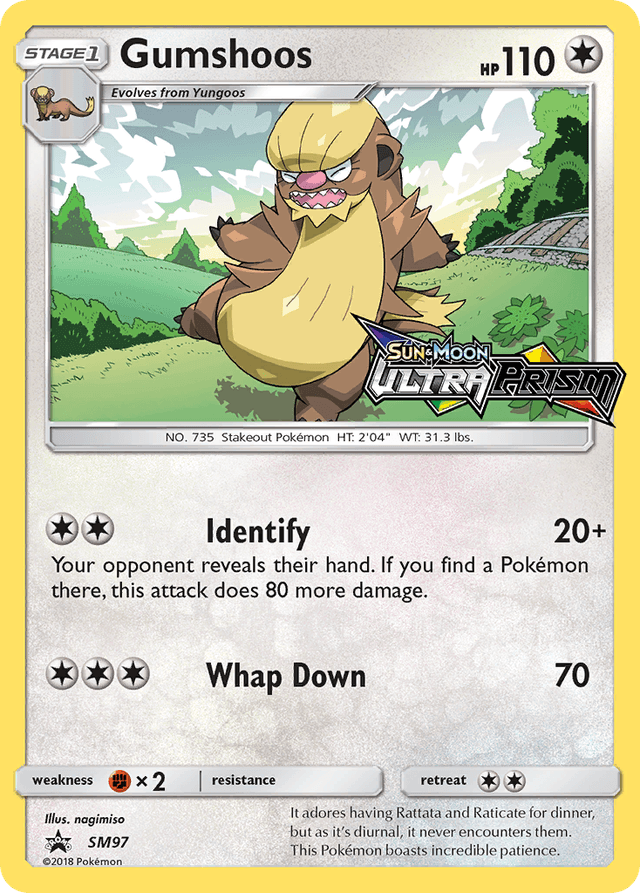 Carta Gumshoos SM97/248 do set SM Black Star Promos — Pokémon TCG | Bynx