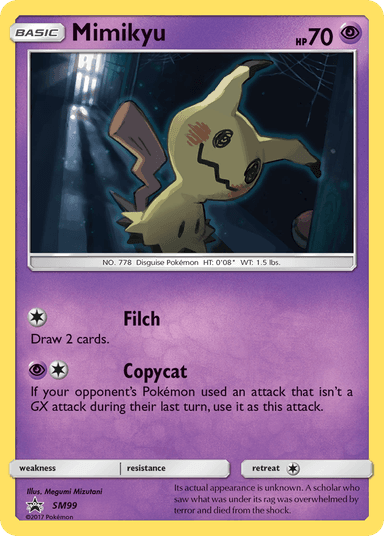 Carta Mimikyu SM99/248 do set SM Black Star Promos — Pokémon TCG | Bynx