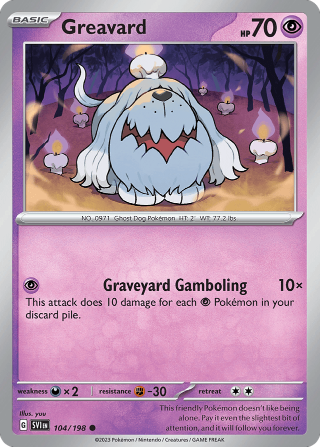 Carta Greavard 104/198 do set Scarlet & Violet — Pokémon TCG | Bynx