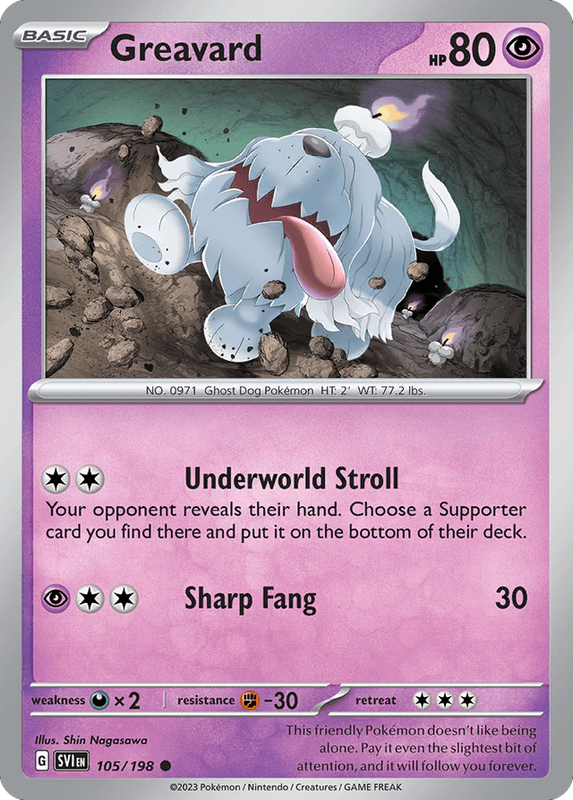 Carta Greavard 105/198 do set Scarlet & Violet — Pokémon TCG | Bynx