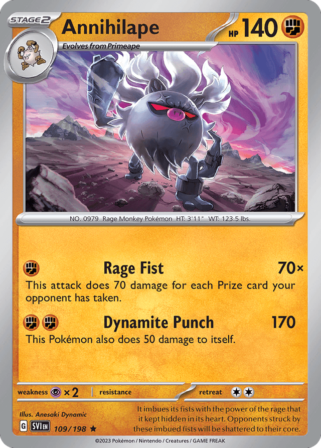 Carta Annihilape 109/198 do set Scarlet & Violet — Pokémon TCG | Bynx