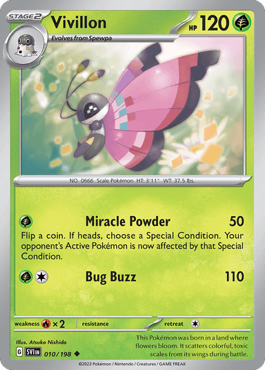 Carta Vivillon 10/198 do set Scarlet & Violet — Pokémon TCG | Bynx