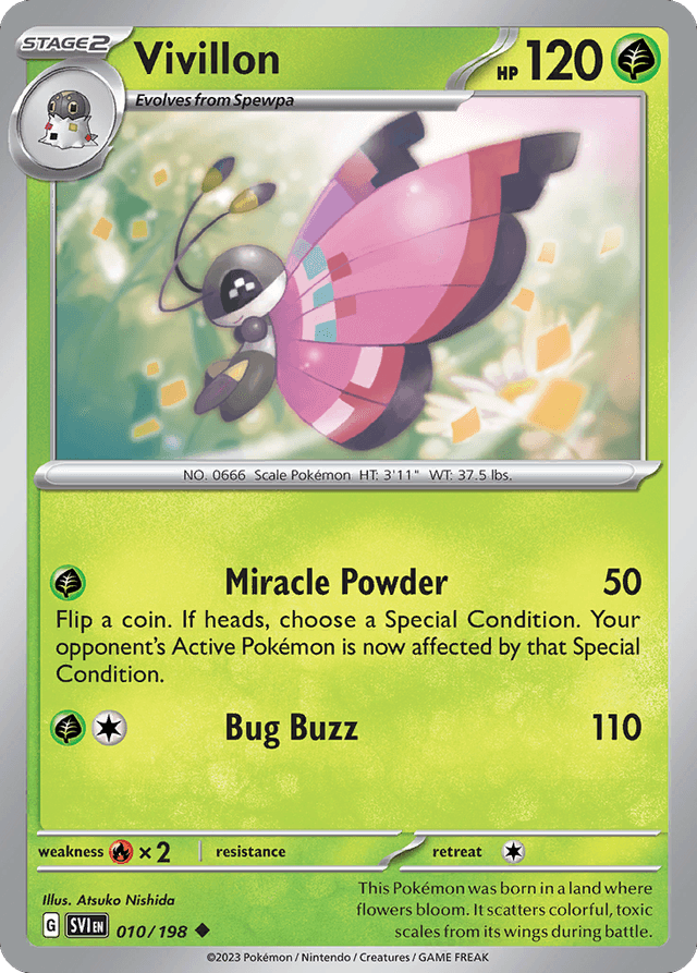 Carta Vivillon 10/198 do set Scarlet & Violet — Pokémon TCG | Bynx