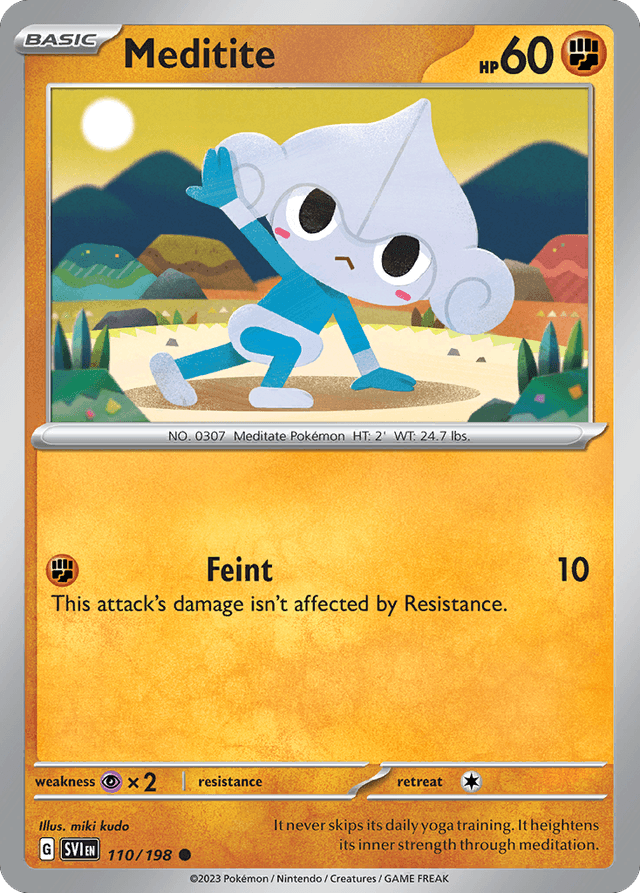 Carta Meditite 110/198 do set Scarlet & Violet — Pokémon TCG | Bynx