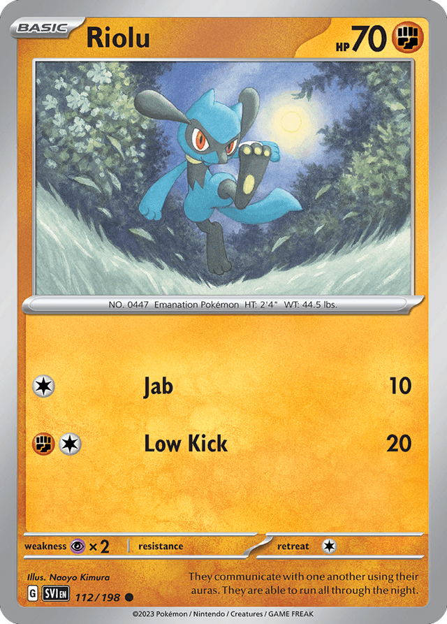 Carta Riolu 112/198 do set Scarlet & Violet — Pokémon TCG | Bynx