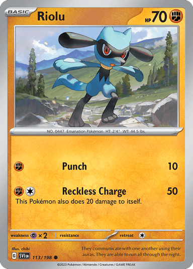 Carta Riolu 113/198 do set Scarlet & Violet — Pokémon TCG | Bynx