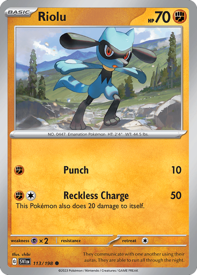 Carta Riolu 113/198 do set Scarlet & Violet — Pokémon TCG | Bynx