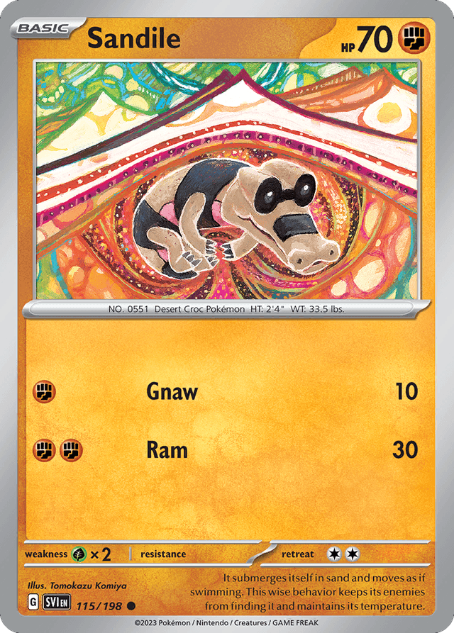 Carta Sandile 115/198 do set Scarlet & Violet — Pokémon TCG | Bynx