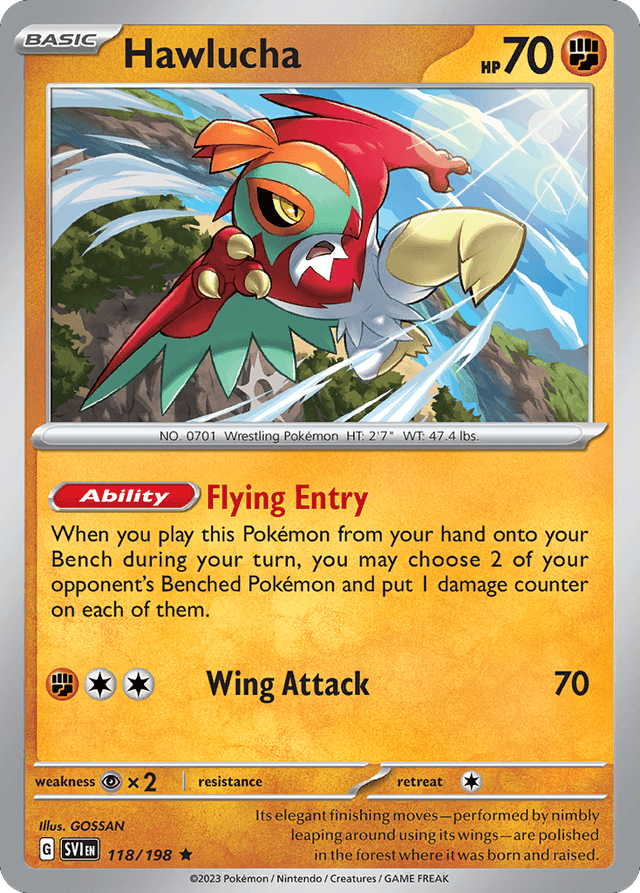 Carta Hawlucha 118/198 do set Scarlet & Violet — Pokémon TCG | Bynx