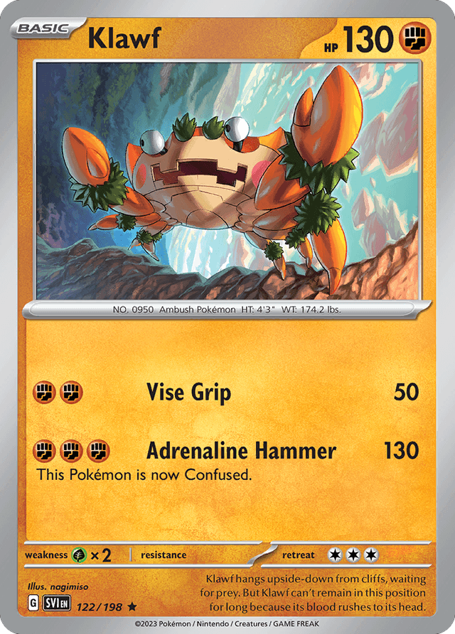 Carta Klawf 122/198 do set Scarlet & Violet — Pokémon TCG | Bynx