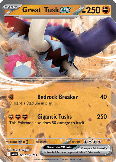 Carta Great Tusk ex 123/198 do set Scarlet & Violet — Pokémon TCG | Bynx