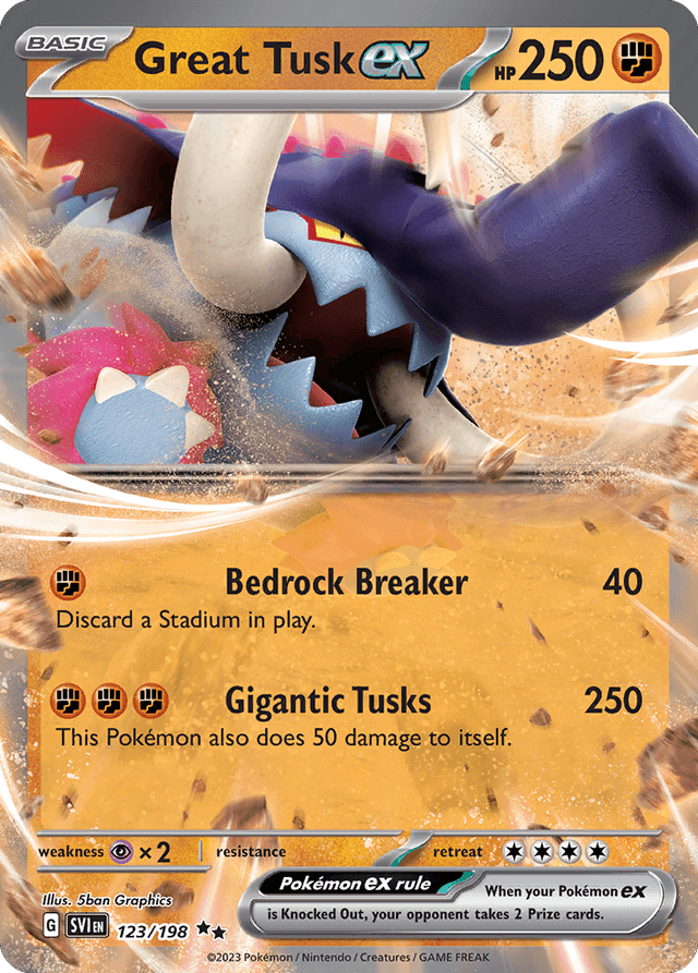 Carta Great Tusk ex 123/198 do set Scarlet & Violet — Pokémon TCG | Bynx