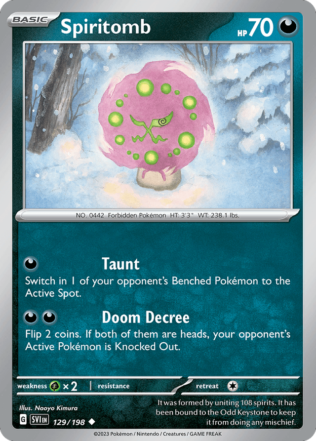 Carta Spiritomb 129/198 do set Scarlet & Violet — Pokémon TCG | Bynx