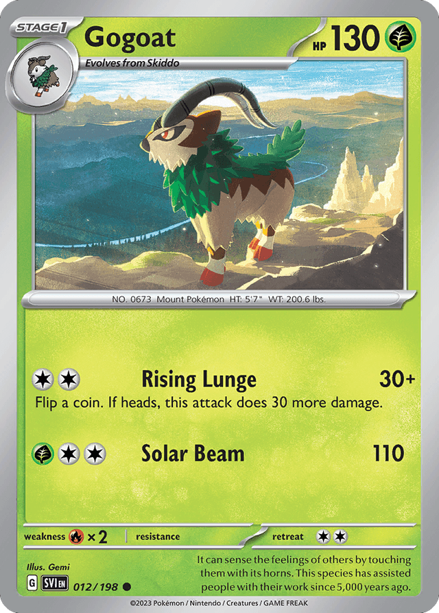 Carta Gogoat 12/198 do set Scarlet & Violet — Pokémon TCG | Bynx