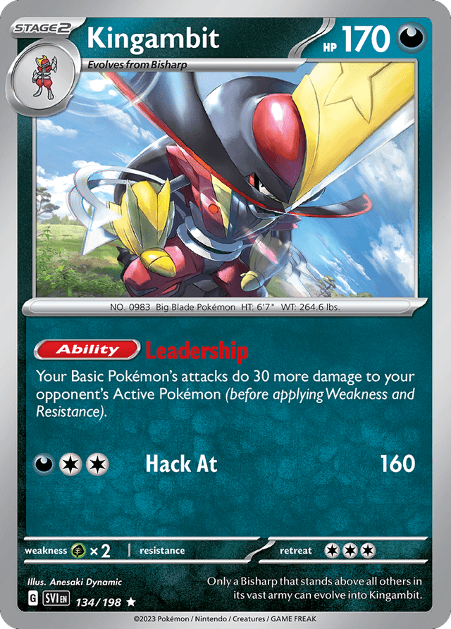 Carta Kingambit 134/198 do set Scarlet & Violet — Pokémon TCG | Bynx