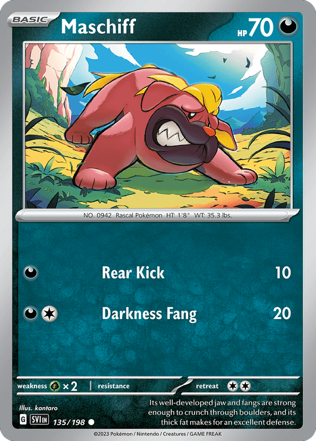 Carta Maschiff 135/198 do set Scarlet & Violet — Pokémon TCG | Bynx