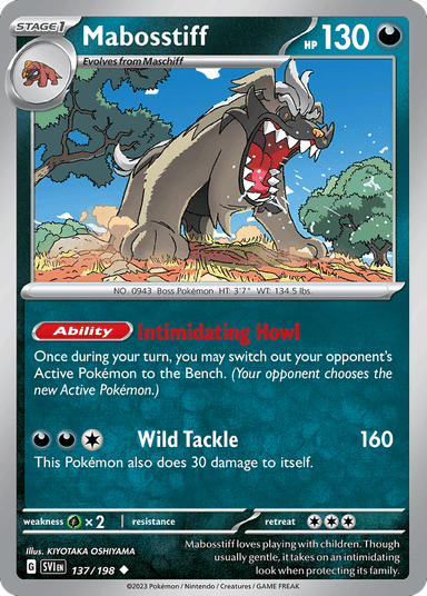 Carta Mabosstiff 137/198 do set Scarlet & Violet — Pokémon TCG | Bynx