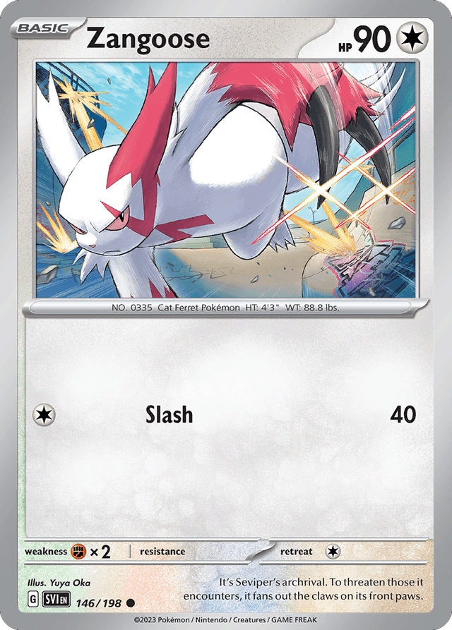 Carta Zangoose 146/198 do set Scarlet & Violet — Pokémon TCG | Bynx