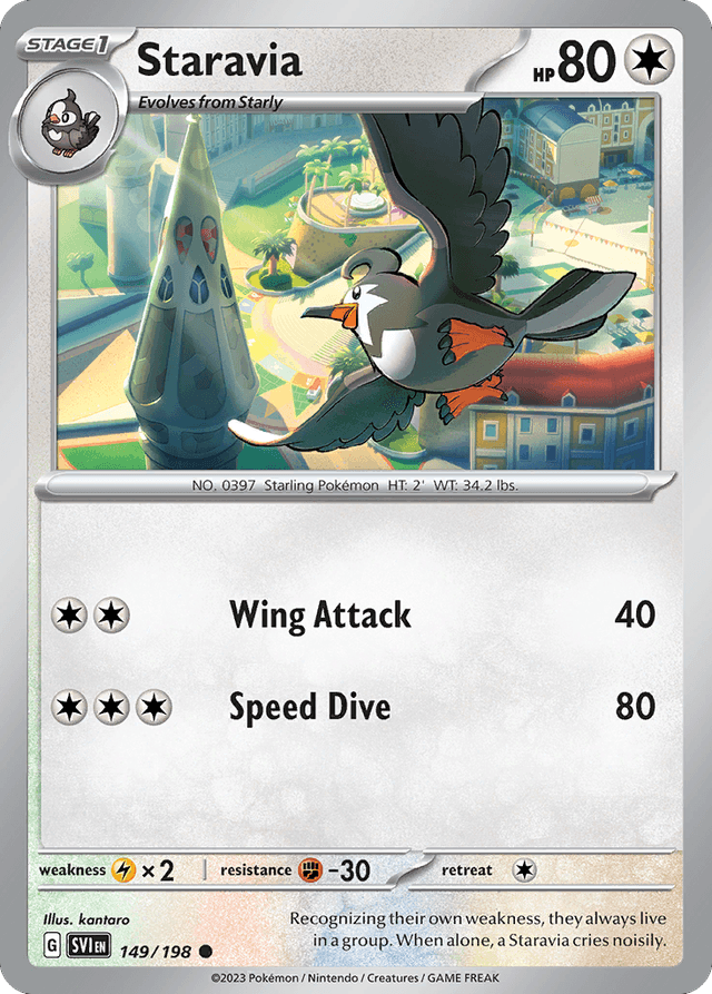 Carta Staravia 149/198 do set Scarlet & Violet — Pokémon TCG | Bynx