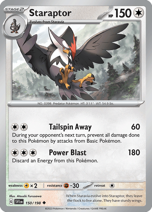 Carta Staraptor 150/198 do set Scarlet & Violet — Pokémon TCG | Bynx