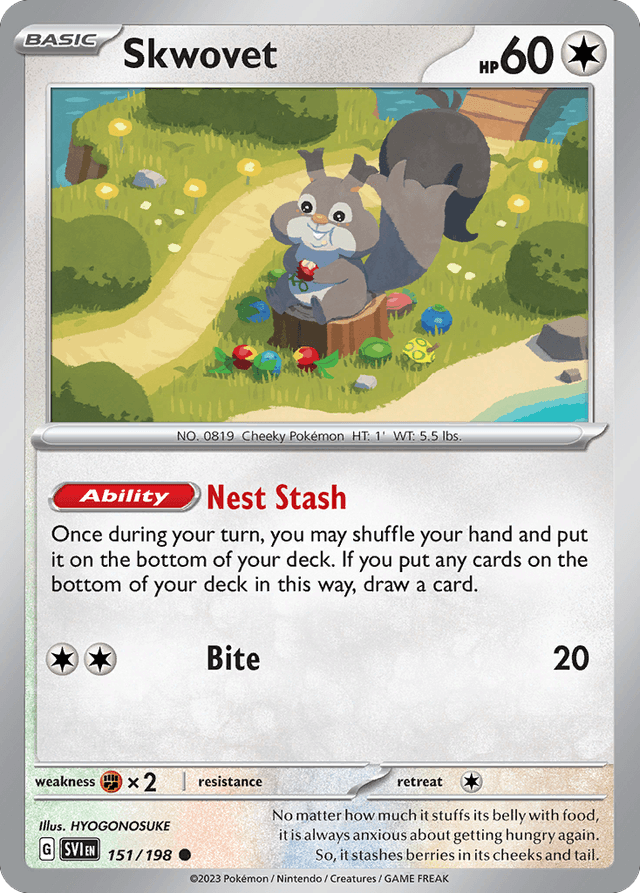 Carta Skwovet 151/198 do set Scarlet & Violet — Pokémon TCG | Bynx