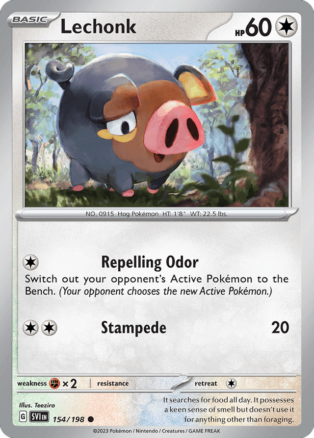 Carta Lechonk 154/198 do set Scarlet & Violet — Pokémon TCG | Bynx