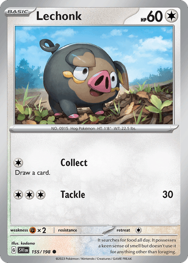 Carta Lechonk 155/198 do set Scarlet & Violet — Pokémon TCG | Bynx