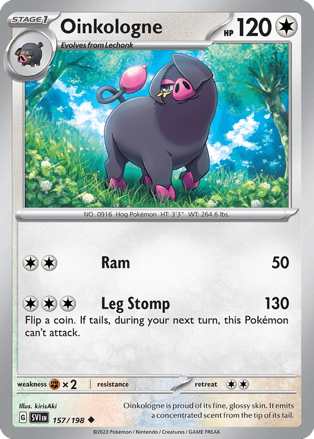 Carta Oinkologne 157/198 do set Scarlet & Violet — Pokémon TCG | Bynx