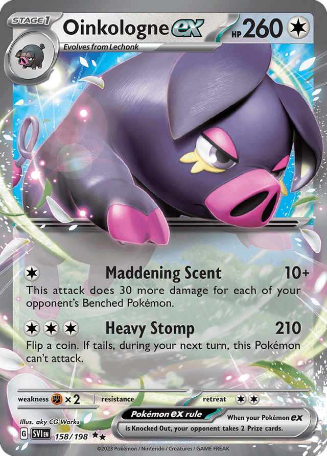 Carta Oinkologne ex 158/198 do set Scarlet & Violet — Pokémon TCG | Bynx