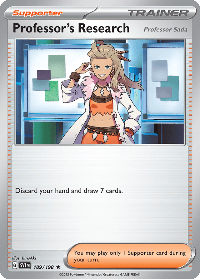 Carta Professor's Research (Professor Sada) 189/198 do set Scarlet & Violet — Pokémon TCG | Bynx