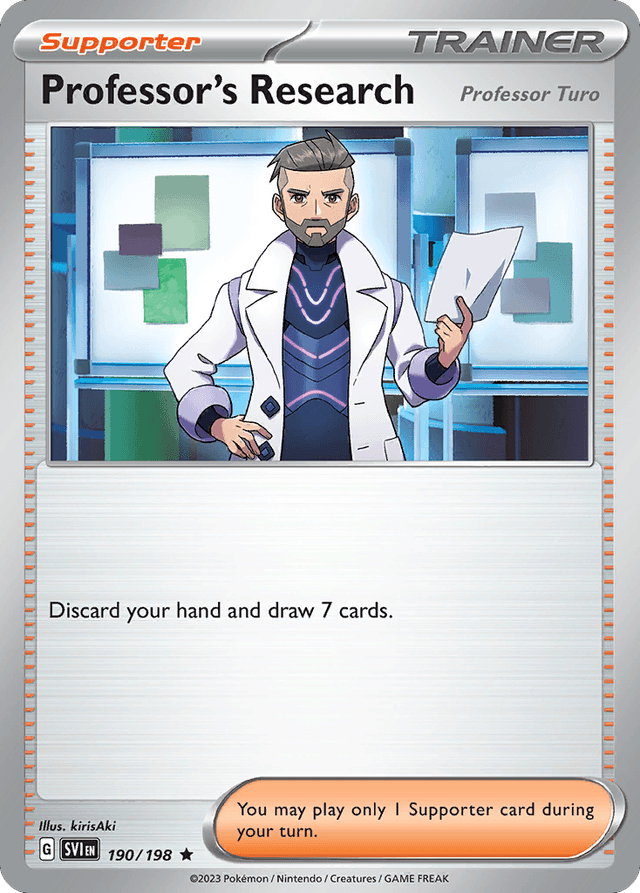 Carta Professor's Research (Professor Turo) 190/198 do set Scarlet & Violet — Pokémon TCG | Bynx